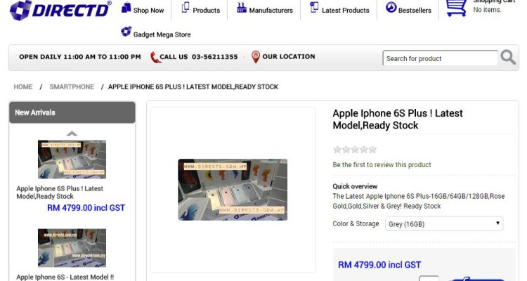 DirectD offers iPhone 6s and iPhone 6s Plus from RM3,599