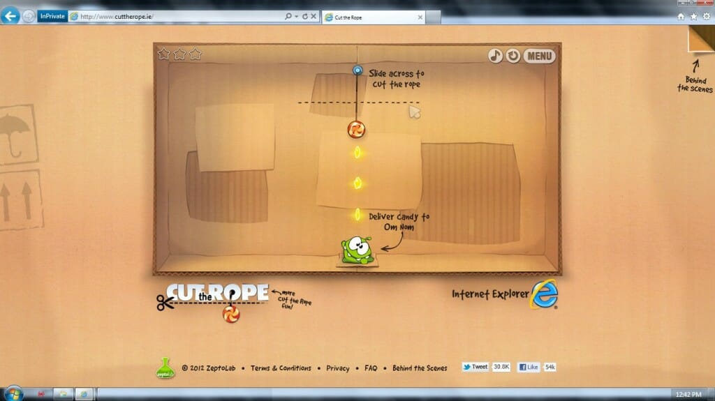 Cut The Rope for Internet Explorer