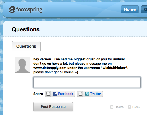 formspring. Are you on Formspring and are