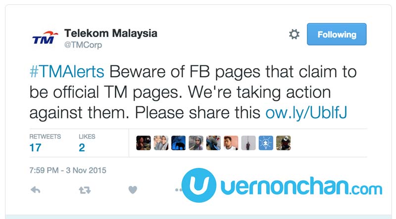 Beware of fake TM social media accounts, TM warns