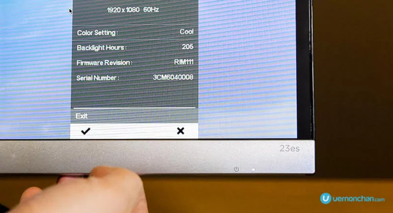 HP 23es display