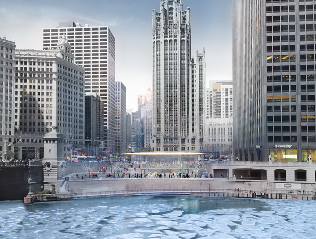 Upcoming Apple Store in Chicago Features MacBook Roof Design - MacRumors