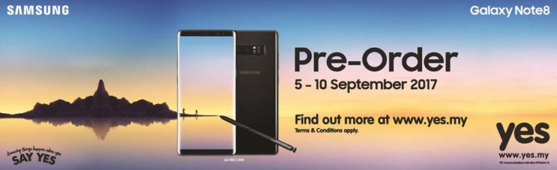 Yes 4G Galaxy Note8 pre-order