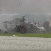Romain Grosjean crash 2017 Malaysian GP