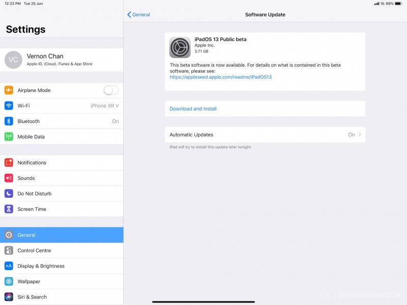 IPadOS 13 Public Beta
