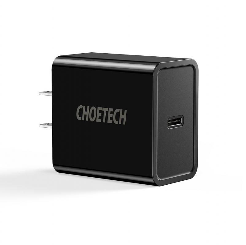 CHOETECH 18W Power Delivery Type-C Wall Charger + USB-C to Lightning Cable (MFi-certified)
