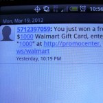 Walmart text scam photo