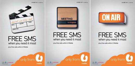 U Mobile’s brand new prepaid offering now comes with free on-net SMS along with free calls from one U Mobile to another U Mobile number.
