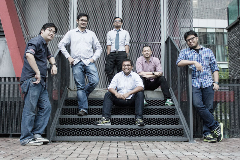 The Mind Blow dream team. From left: Nigel Yap, Alex Wong, Afiq Hanif, Amin Ashaari, Vernon Chan and Najib Hamid.